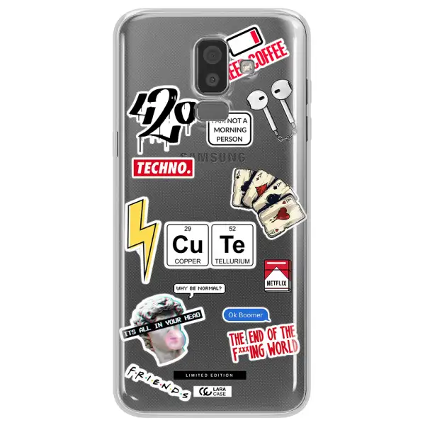 Cute Samsung J8 Clear TPU Case