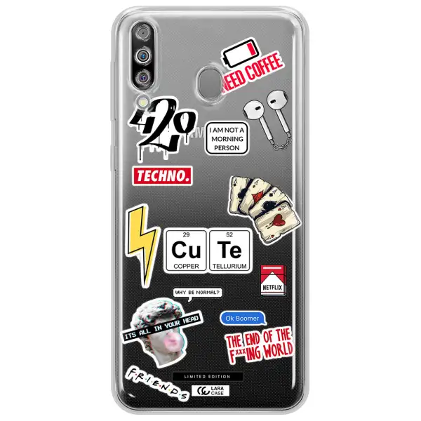 Cute Samsung M30 Clear TPU Case