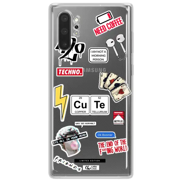 Cute Samsung Note 10 Plus Clear TPU Case