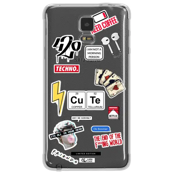 Cute Samsung Note 4 Clear TPU Case