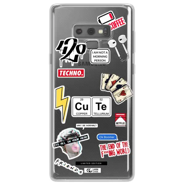 Cute Samsung Note 9 Clear TPU Case
