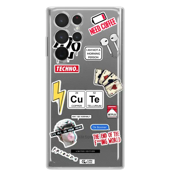 Cute Samsung S 22 Ultra Clear TPU Case