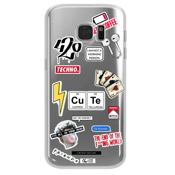 Cute Samsung S 7 Clear TPU Case