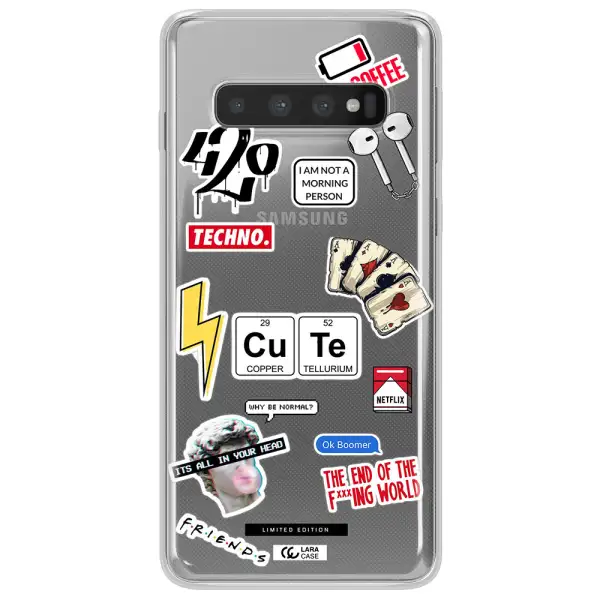 Cute Samsung S10 Clear TPU Case