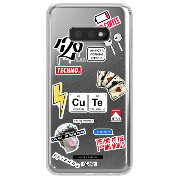 Cute Samsung S10e Clear TPU Case