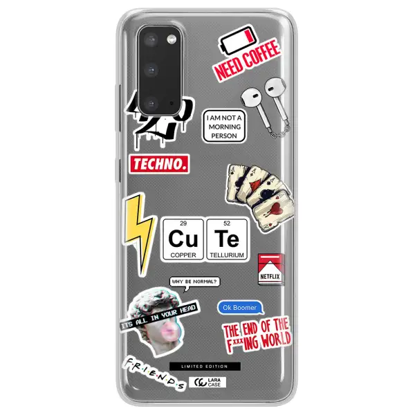 Cute Samsung S20 Clear TPU Case