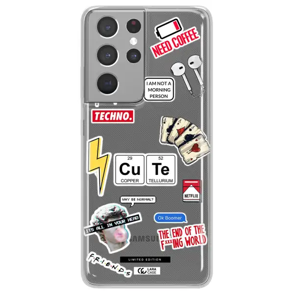 Cute Samsung S21 Ultra Clear TPU Case