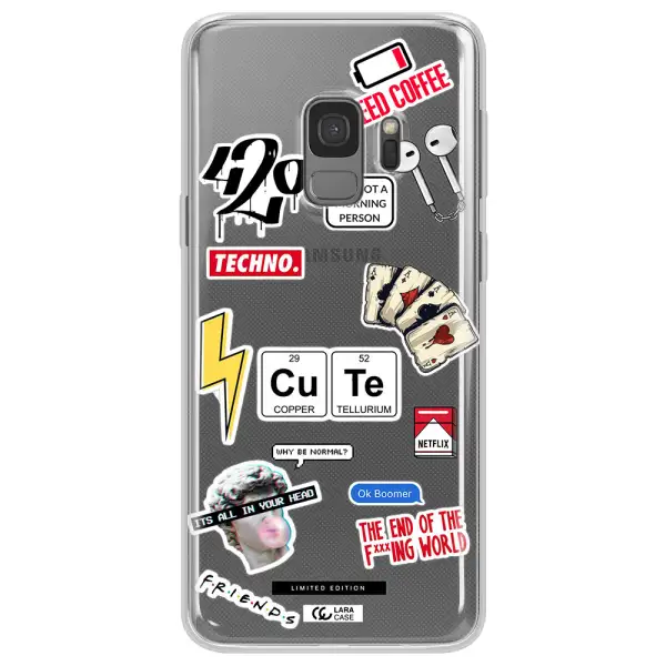 Cute Samsung S9 Clear TPU Case