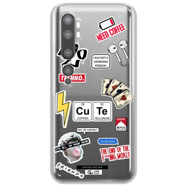 Cute Xiaomi Mi Note 10 Clear TPU Case