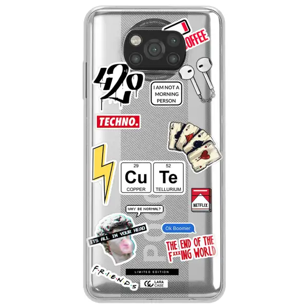 Cute Xiaomi Poco X3 Clear TPU Case