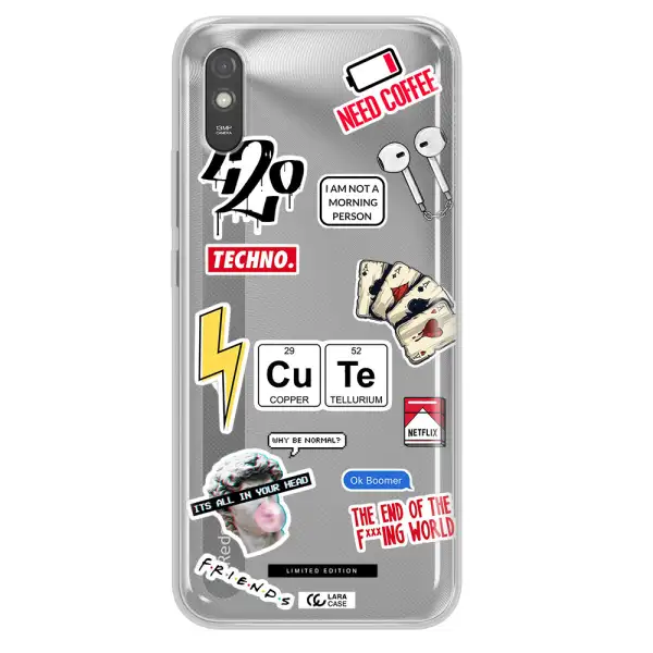 Cute Xiaomi Redmi 9A Clear TPU Case