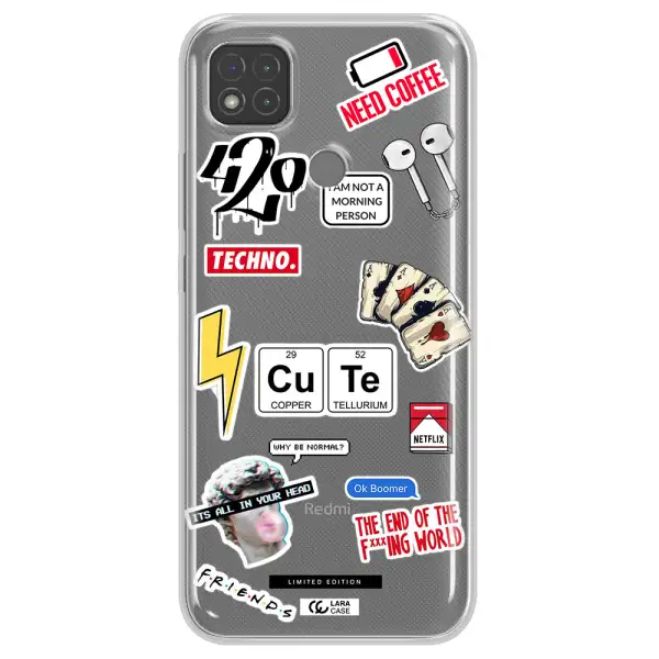 Cute Xiaomi Redmi 9C Clear TPU Case