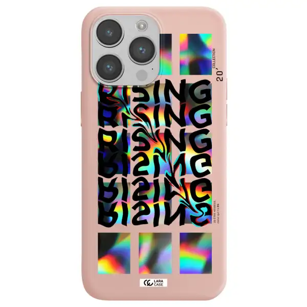 Rising Apple iPhone 14 pro Silicone pastel pink Case