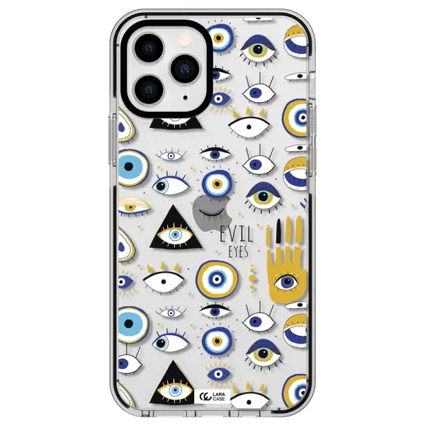 Evil Eyes Apple iPhone 11 pro impact black border Case