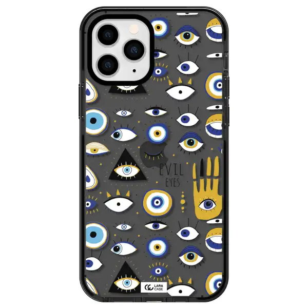 Evil Eyes Apple iPhone 11 pro max impact Smoke Black Case
