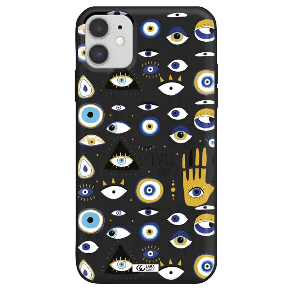 Evil Eyes Apple iPhone 11 Silicone black Case
