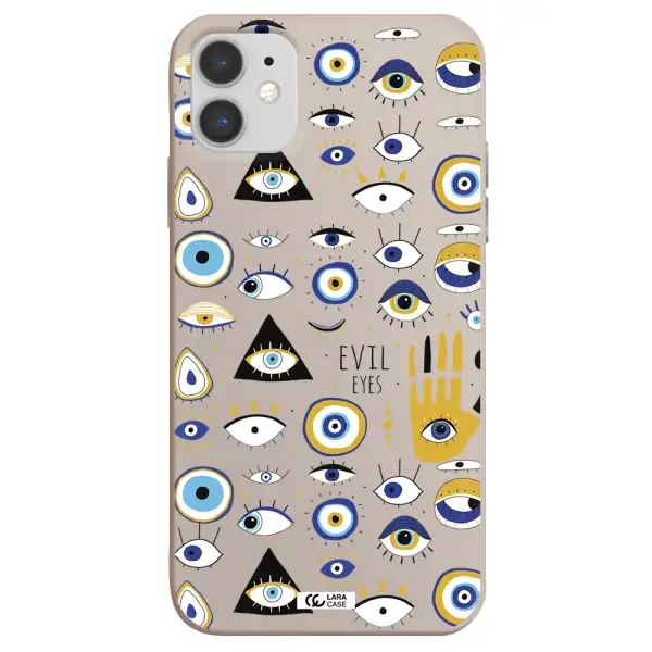 Evil Eyes Apple iPhone 11 Silicone Stone Case