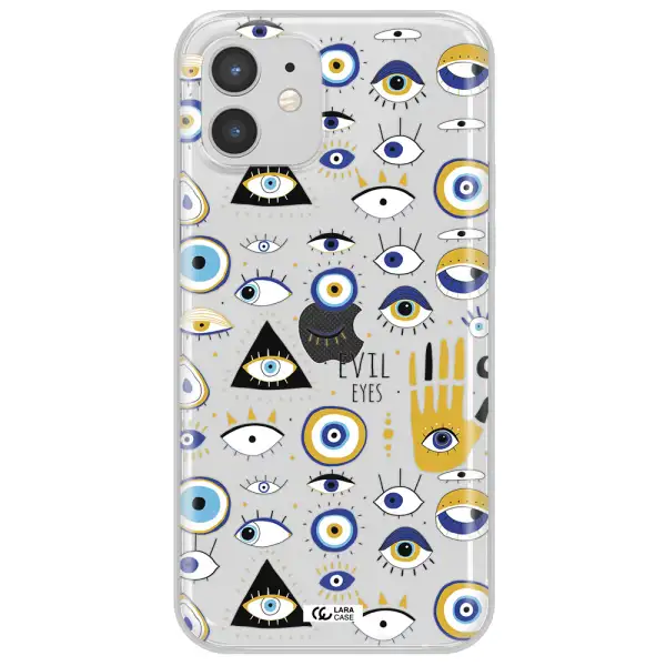 Evil Eyes Apple iPhone 12 Clear TPU Case