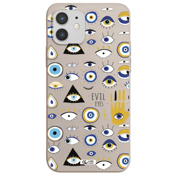 Evil Eyes Apple iPhone 12 mini Silicone Stone Case