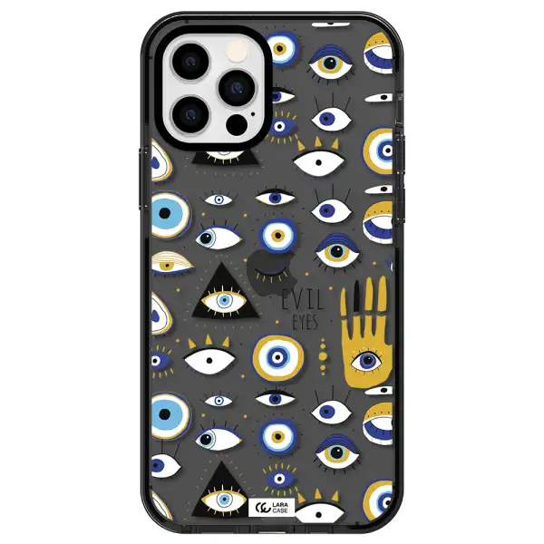 Evil Eyes Apple iPhone 12 pro impact Smoke Black Case