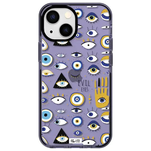 Evil Eyes Apple iPhone 13 mini impact Lilac Case