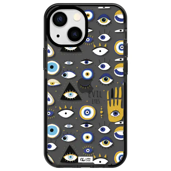 Evil Eyes Apple iPhone 13 mini impact Smoke Black Case