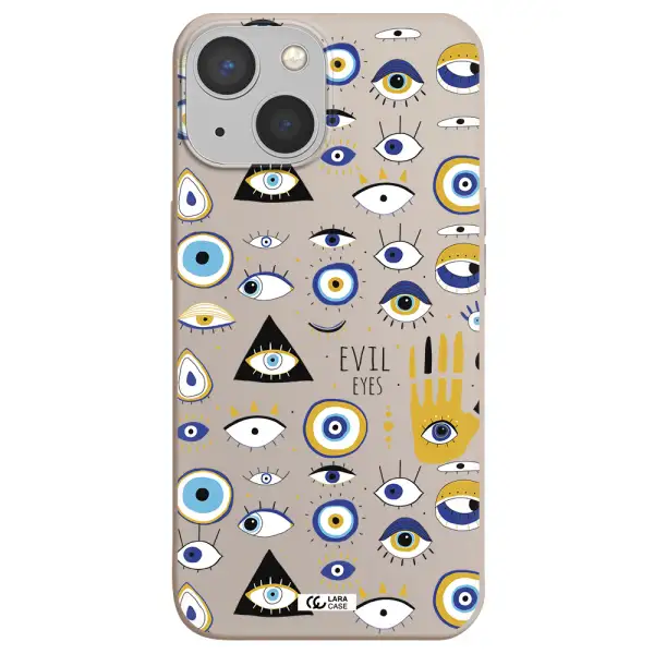 Evil Eyes Apple iPhone 13 mini Silicone Stone Case