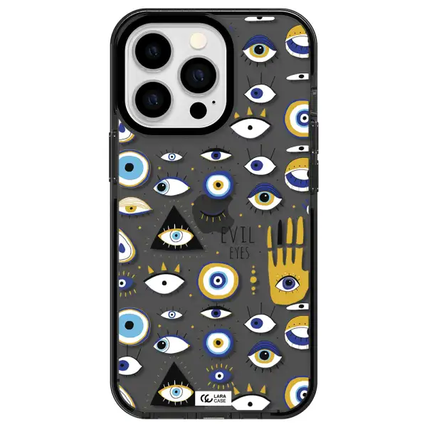 Evil Eyes Apple iPhone 13 Pro impact Smoke Black Case