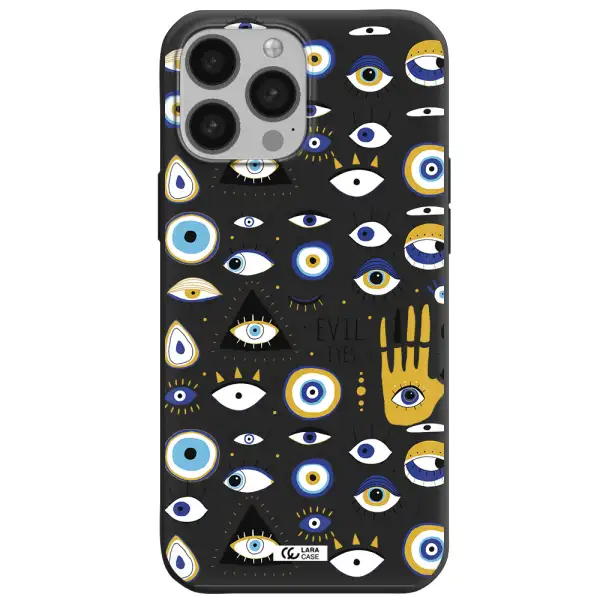 Evil Eyes Apple iPhone 13 Pro Silicone black Case