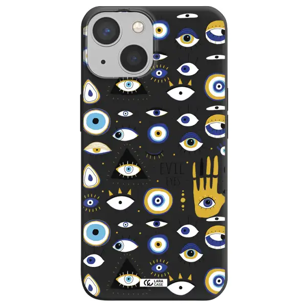 Evil Eyes Apple iPhone 13 Silicone black Case