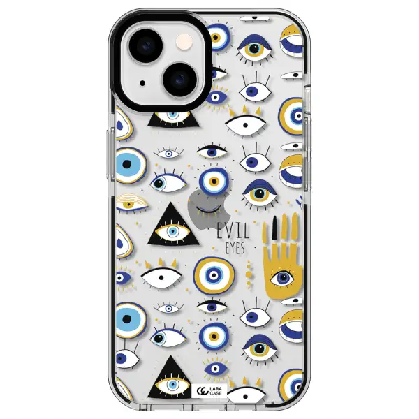 Evil Eyes Apple iPhone 14 impact black border Case