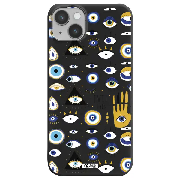 Evil Eyes Apple iPhone 14 plus Silicone black Case