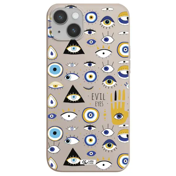 Evil Eyes Apple iPhone 14 plus Silicone Stone Case