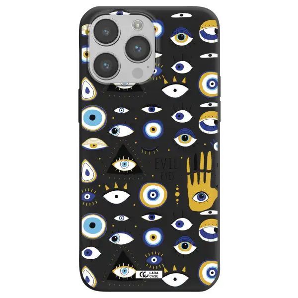 Evil Eyes Apple iPhone 14 pro max Silicone black Case