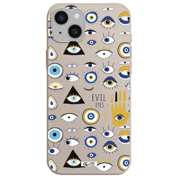 Evil Eyes Apple iphone 15 plus Silicone Stone Case
