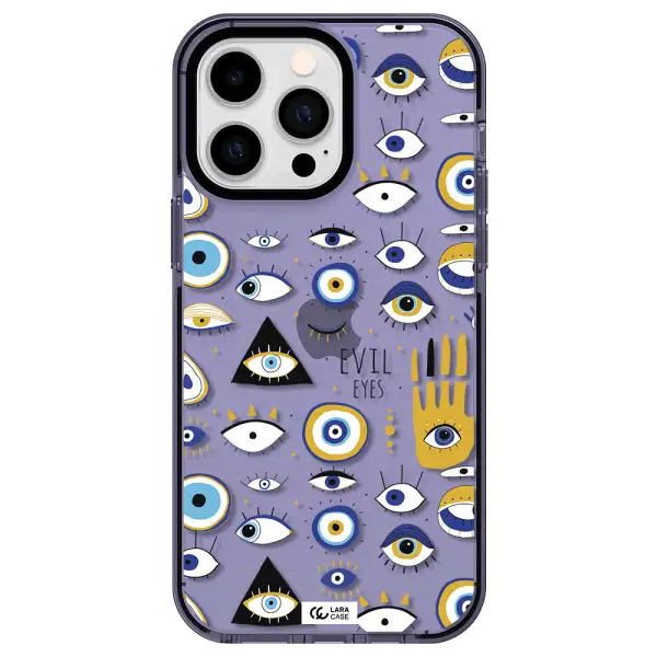 Evil Eyes Apple iPhone 15 Pro Max impact Lilac Case