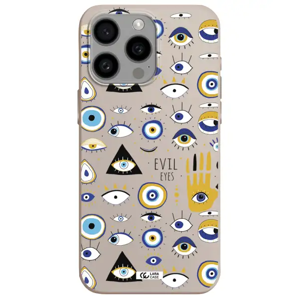 Evil Eyes Apple Iphone 15 Pro max Silicone Stone Case
