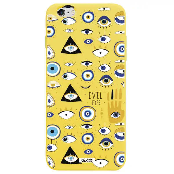 Evil Eyes Apple iPhone 6S Silicone canary yellow Case