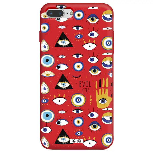 Evil Eyes Apple iPhone 7 plus Silicone Imperial Red Case