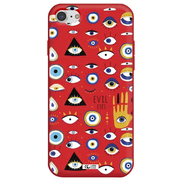 Evil Eyes Apple iPhone 7 Silicone Imperial Red Case