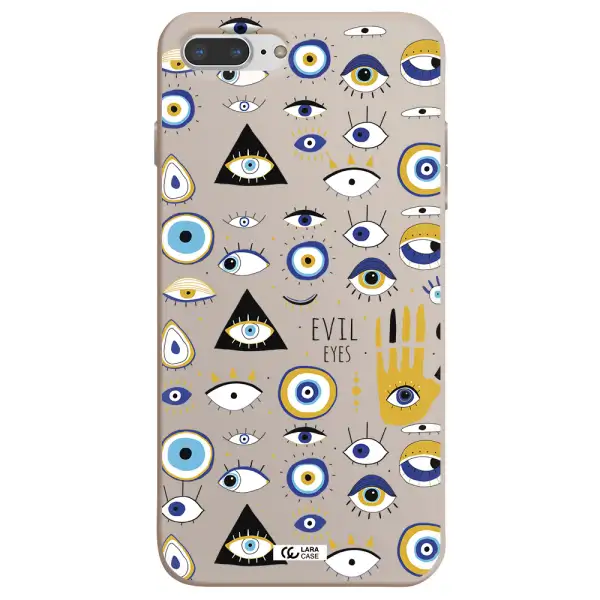 Evil Eyes Apple iPhone 8 plus Silicone Stone Case