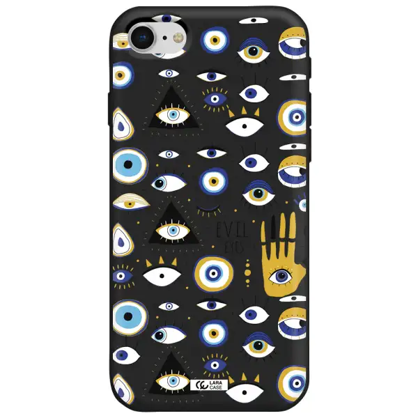 Evil Eyes Apple iPhone se 2020 Silicone black Case
