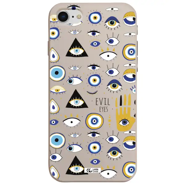 Evil Eyes Apple iPhone se 2020 Silicone Stone Case