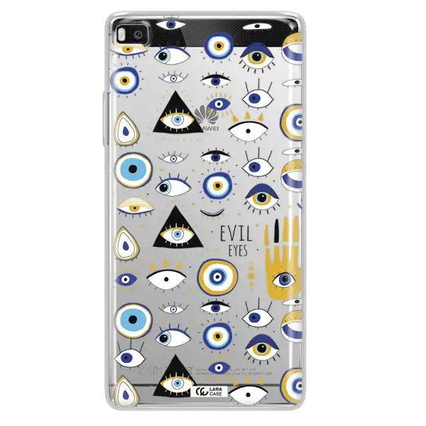 Evil Eyes Huawei P8 Clear TPU Case