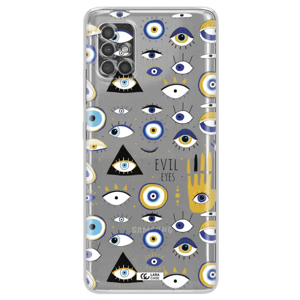 Evil Eyes Samsung A40S Clear Tpu Case