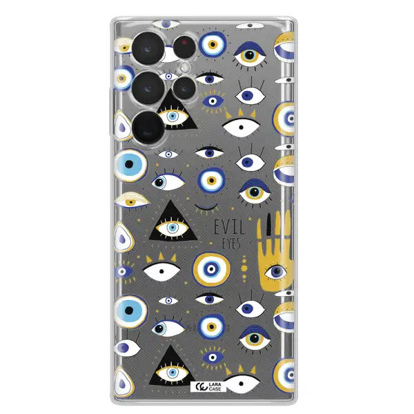 Evil Eyes Samsung S 22 Ultra Clear TPU Case