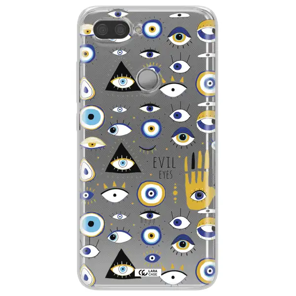 Evil Eyes Xiaomi Mi 8 Lite Clear TPU Case