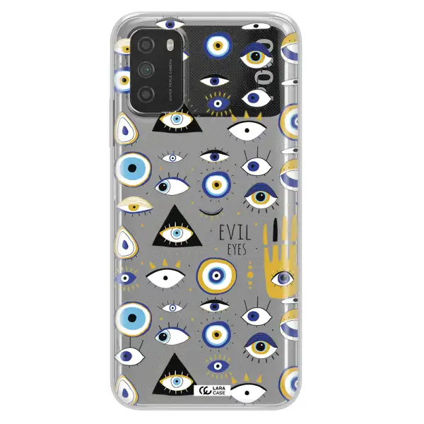 Evil Eyes Xiaomi Poco M3 Clear TPU Case