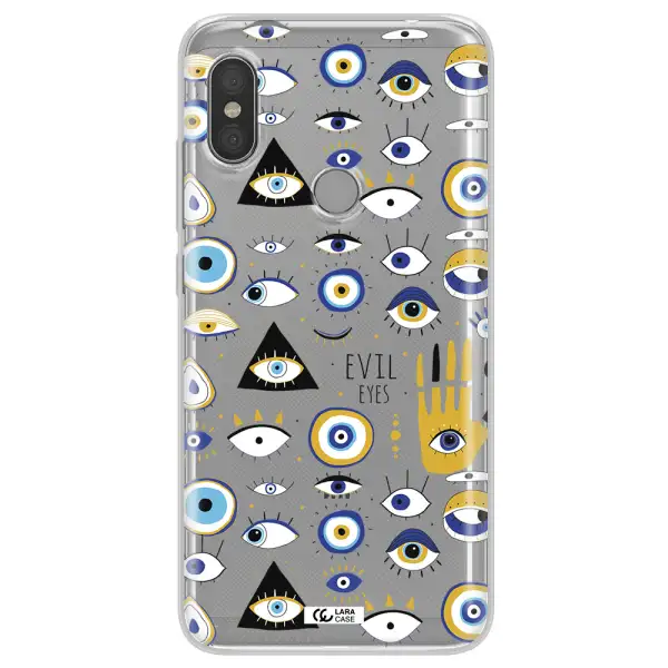Evil Eyes Xiaomi Redmi Note 6 Pro Clear TPU Case