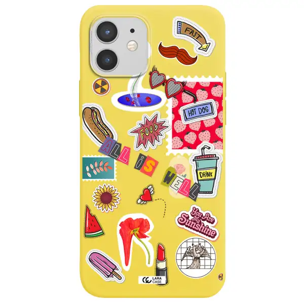 All Is Well Apple iPhone 12 Silicone canary yellow Case